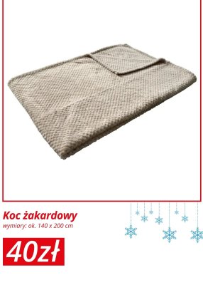Koc żakardowy promocja w KiK