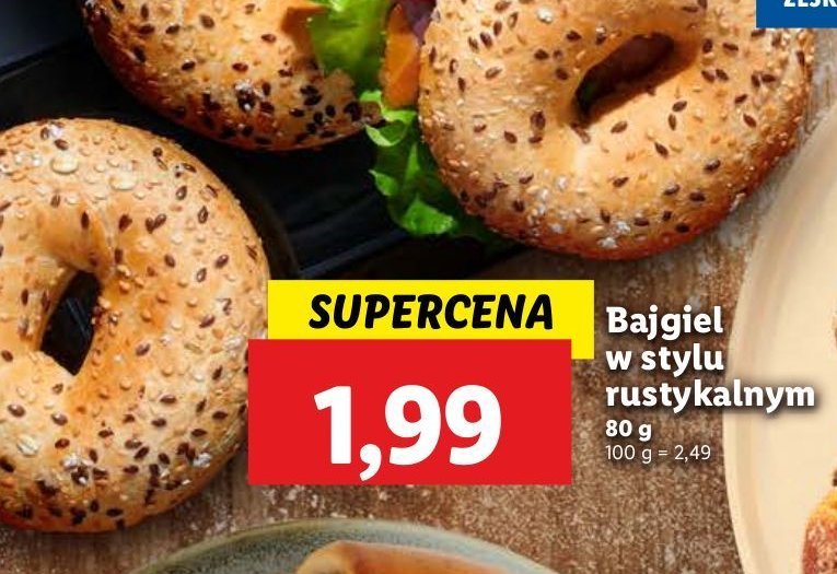 Bajgel rustykalny promocja w Lidl