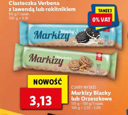 Markizy mleczne blacky Cukry nyskie promocja