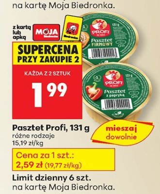 Pasztet różne rodzaje promocja w Biedronka