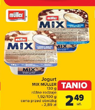 Jogurt choco waffles Muller mix promocja