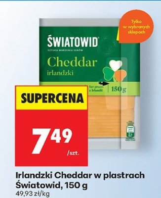 Irlandzki Cheddar w plastrach 150 g promocja w Biedronka