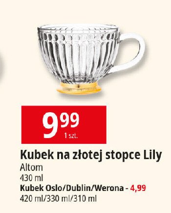 Kubek ze złotym uchem honey 430 ml Altom design promocja w Leclerc