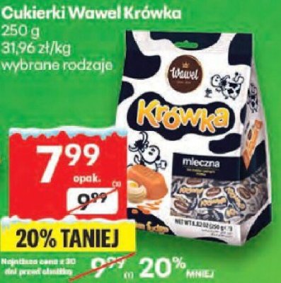 Cukierki Wawel Krówka promocja w Delikatesy Centrum