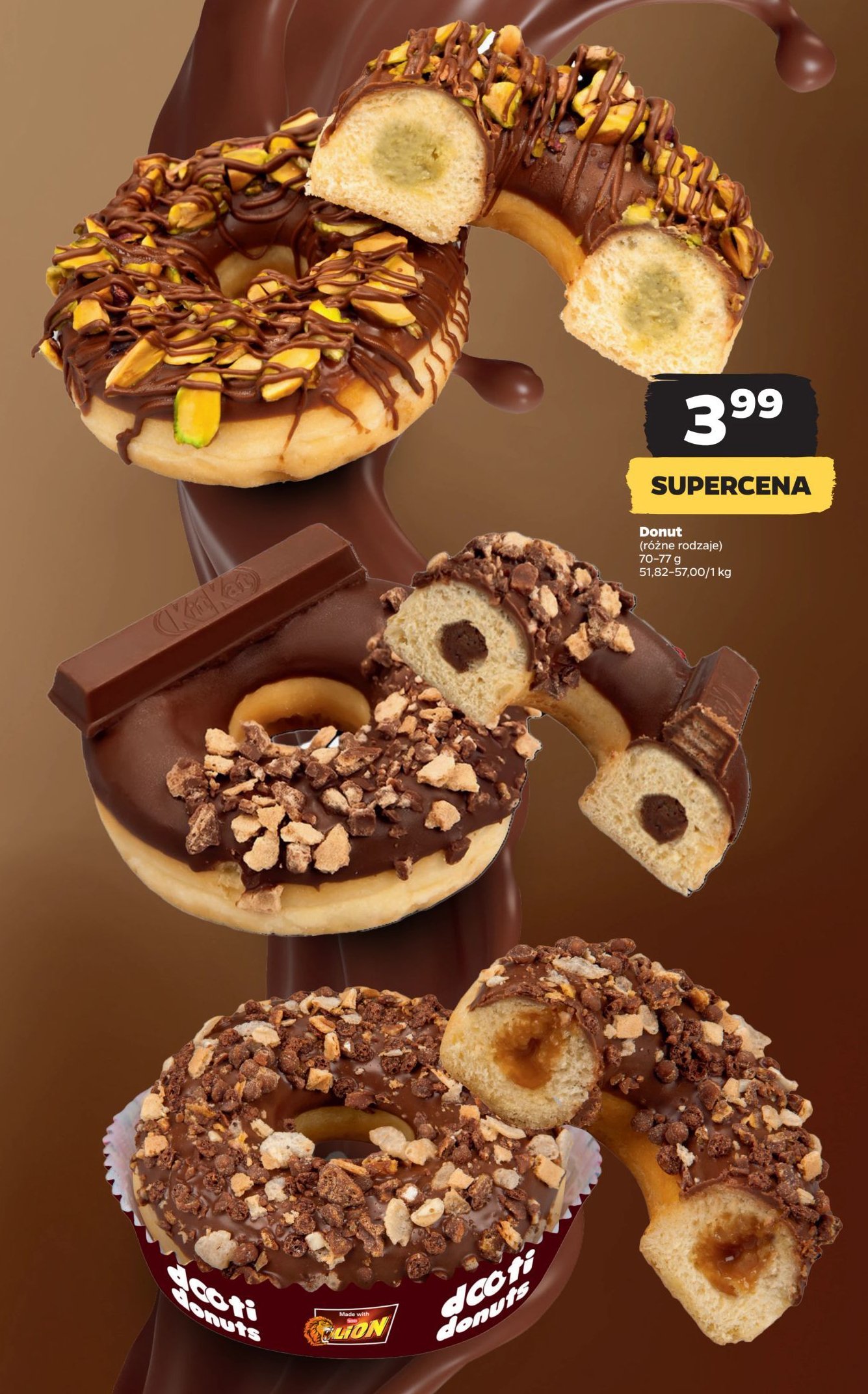 Donut z nadzieniem promocja w Netto