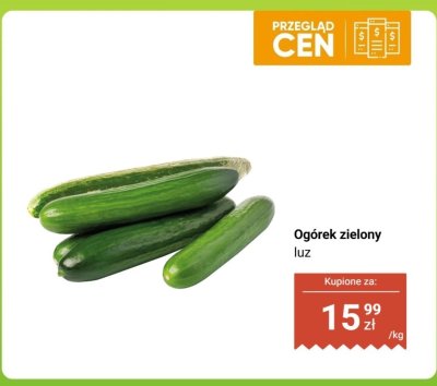 Ogórek zielony luz promocja w Dino
