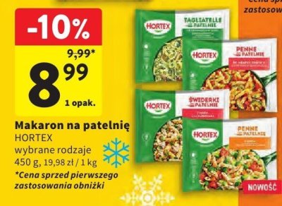 Makaron na patelnię HORTEX wybrane rodzaje promocja w Intermarche