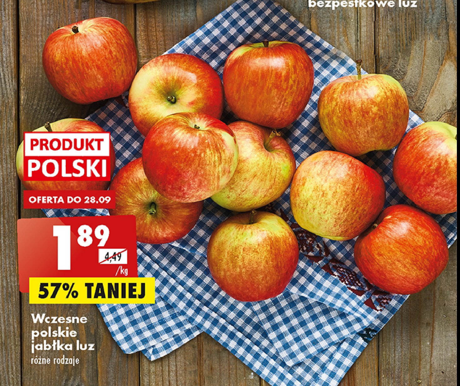 Jabłka polskie wczesne promocja