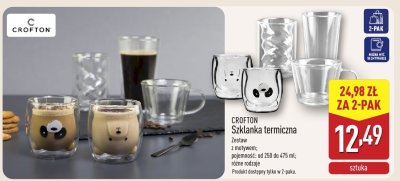 Szklanka termiczna Crofton promocja w Aldi