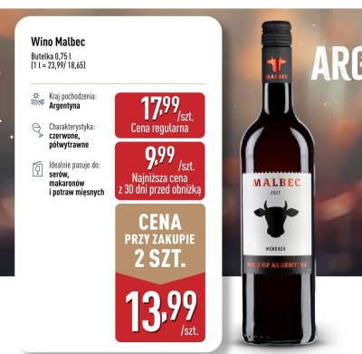 Wino Malbec promocja w Aldi