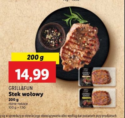 Stek wo艂owy w marynacie z kolorowym pieprzem Grill and fun promocja