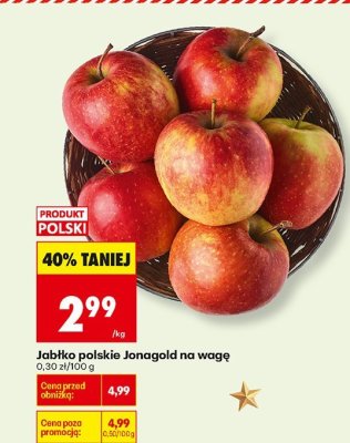 Jabłko polskie Jonagold na wagę promocja w Biedronka