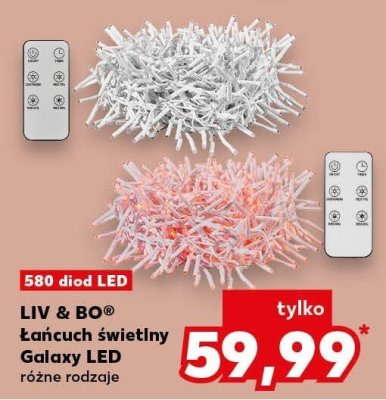 Łańcuch świetlny Galaxy LED różne rodzaje LIV & BO 580 diod LED promocja w Kaufland