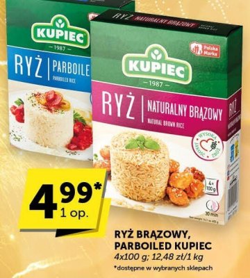 Ryż brązowy, parboiled Kupiec promocja w Groszek