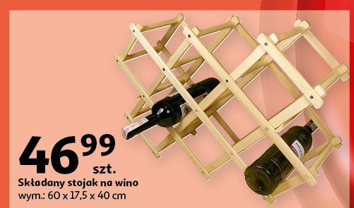 Stojak drewniany na wino składany promocja