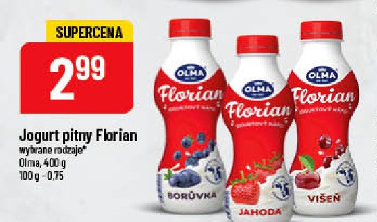 Jogurt wiśnia Olma florian promocja