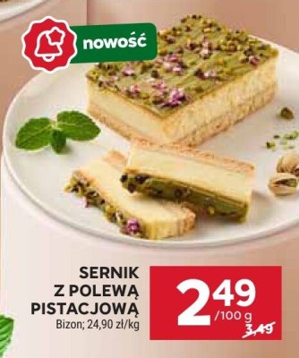 Sernik z polewą pistacjową promocja w Stokrotka