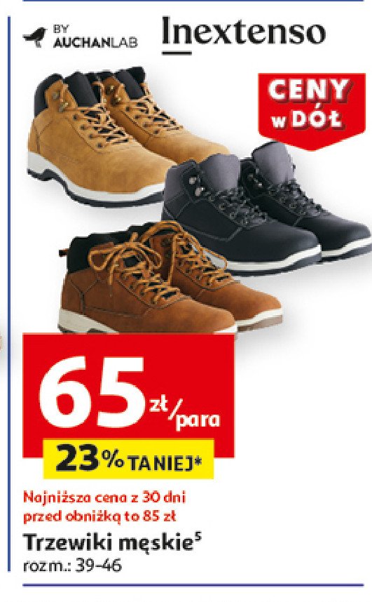 Trzewiki męskie 39-46 Auchan promocja