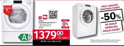 Suszarka CANDY SUSZARKA CSOE H7A2TE-S promocja w Selgros
