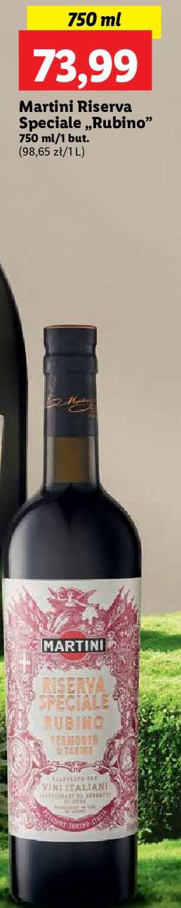 Vermouth MARTINI RISERVA SPECIALE RUBINO promocja
