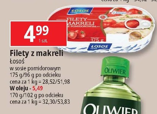 Filety z makreli w sosie pomidorowym Łosoś ustka promocja