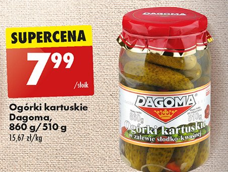 Ogórki kartuskie w zalewie słodko-kwaśnej Dagoma promocja