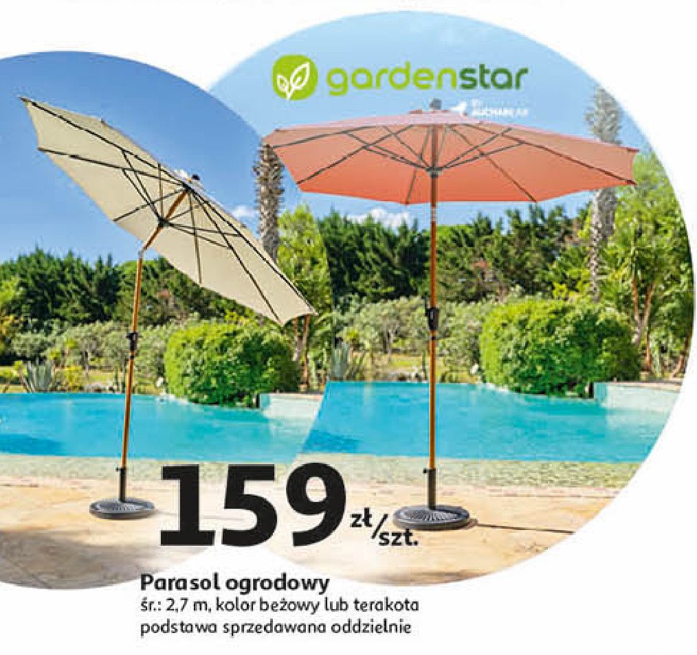 Parasol ogrodowy 270 cm Garden star promocja
