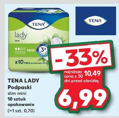 Wkładki higieniczne mini Tena lady promocja