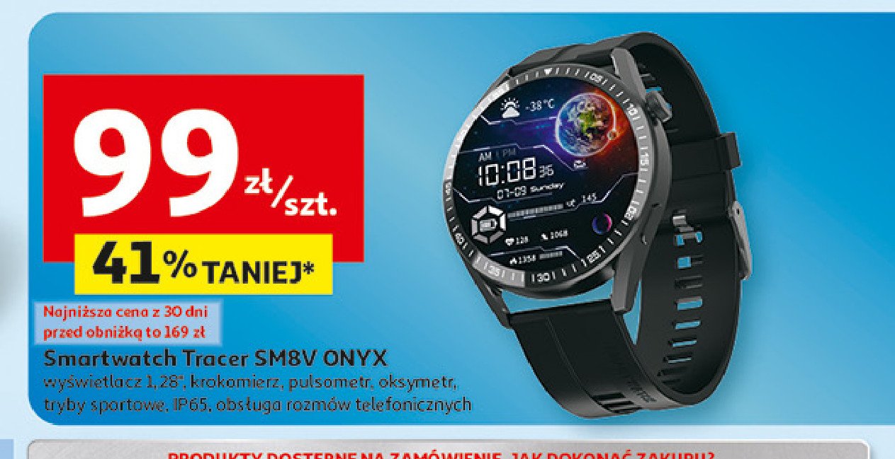 Smartwatch sm8v onyx Tracer promocja