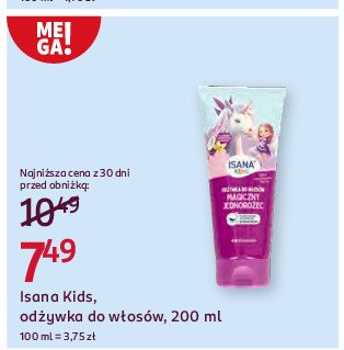 Odżywka do włosów magiczny jednorożec Isana kids promocja w Rossmann