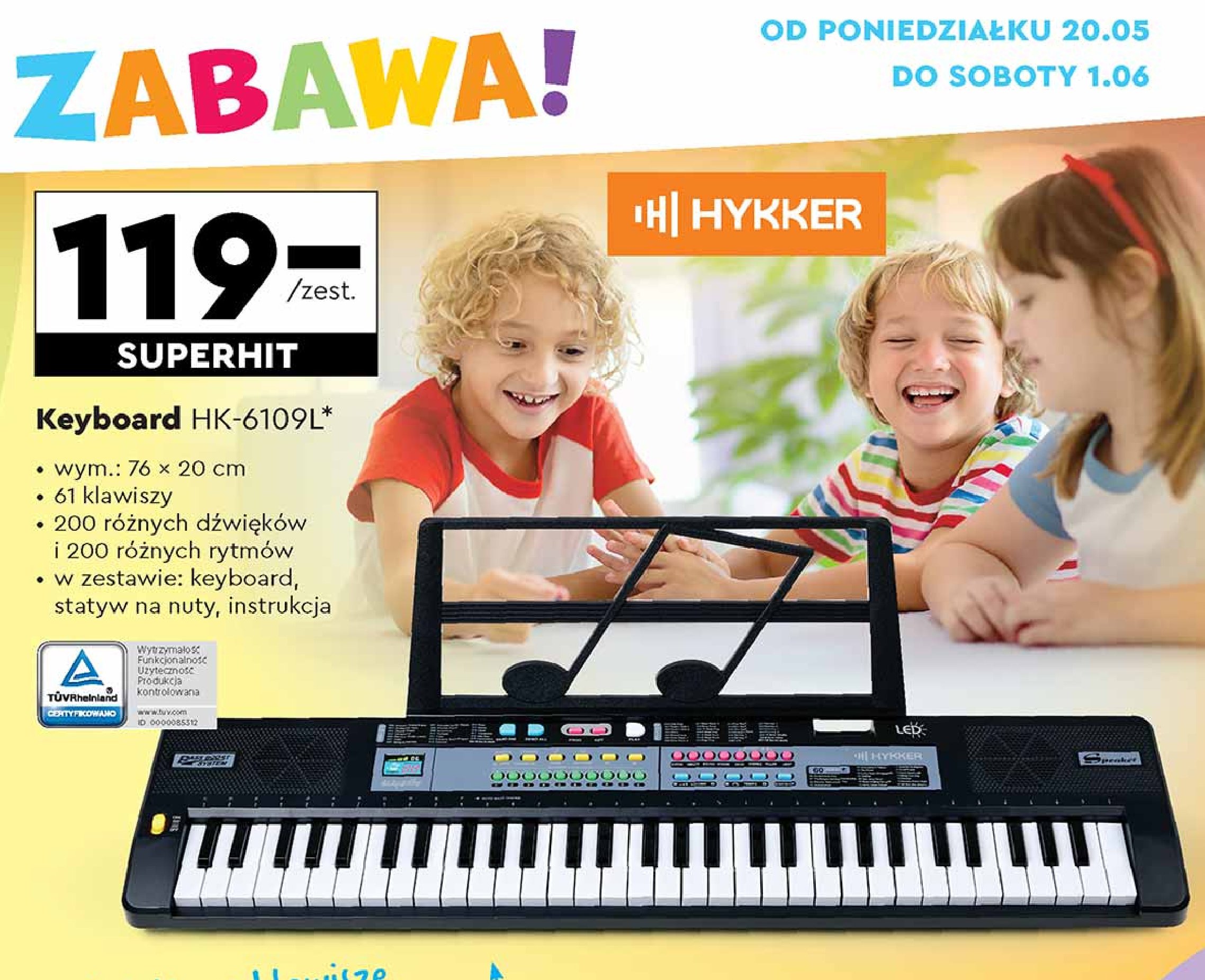 Keyboard hk-6109l Hykker promocja