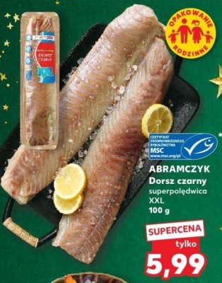 Dorsz czarny superpolędwica XXL 100 g promocja w Kaufland