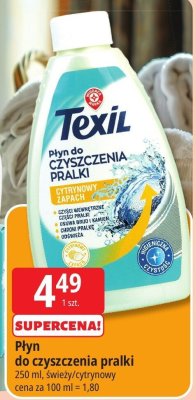 Płyn do czyszczenia pralki Texil cytrynowy promocja w Leclerc
