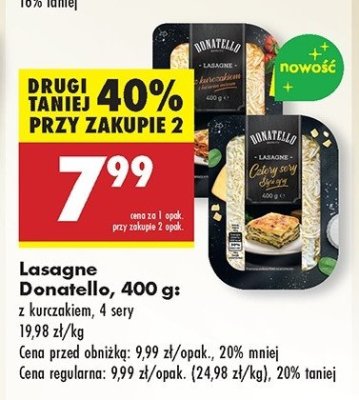 Lasagne z kurczakiem Donatello promocja