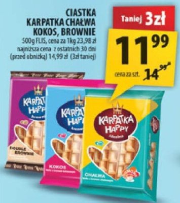 Ciastka karpatka chałwa kokos, Brownie Tus promocja w Arhelan