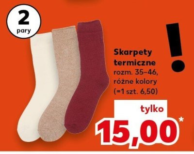 Skarpety termiczne rozm. 35-46 promocja w Kaufland