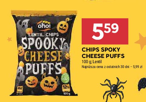 Chrupki spooky cheese puffs OHO! promocja w Stokrotka