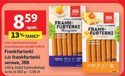 Frankfurterki lub frankfurterki serowe JBB promocja w Auchan