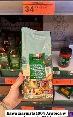 Kawa ziarnista Caffè Roma 100% Arabica Mix 500g promocja w Biedronka