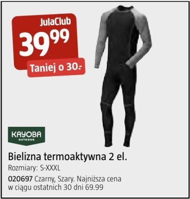 Bielizna termoaktywna Kayoba 2el. promocja w Jula
