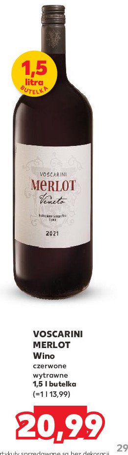 Wino Voscarini merlot promocja w Kaufland