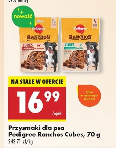 Przysmak dla psa cubes z kaczką Pedigree ranchos promocja w Biedronka