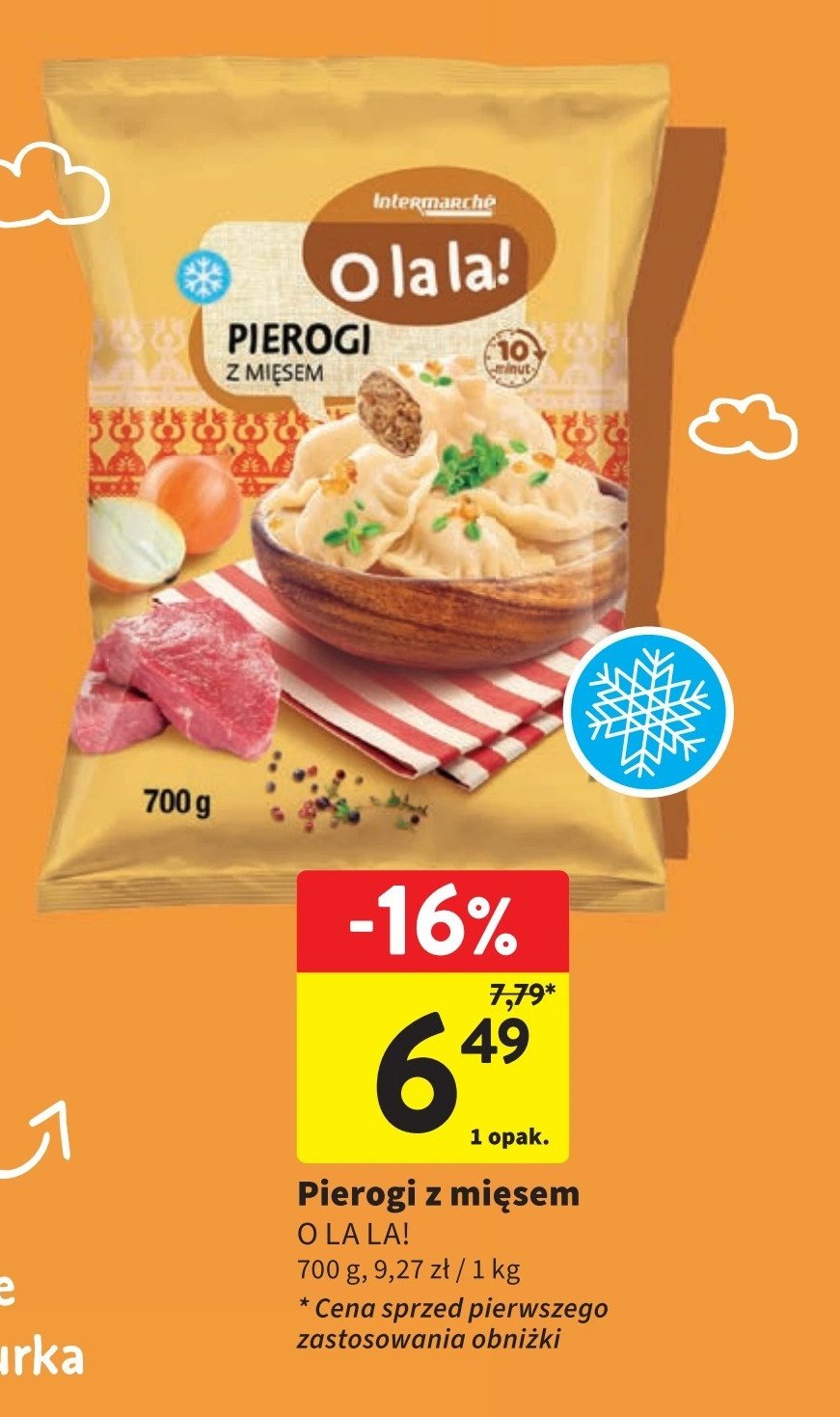 Pierogi z mięsem O la la! promocja w Intermarche