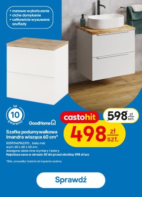 Szafka podumywalkowa Imandra wisząca 60 cm GoodHome promocja w Castorama