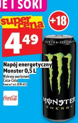 Napój energetyczny Monster 0,5 L promocja w TOPAZ