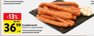 Frankfurterki PROSTO Z WĘDLINIARNI promocja w Intermarche