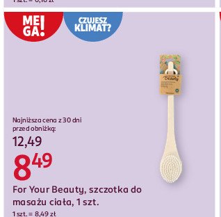 Szczotka do masażu For your beauty promocja w Rossmann