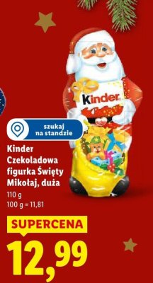 Czekoladowa figurka Święty Mikołaj, duża promocja w Lidl