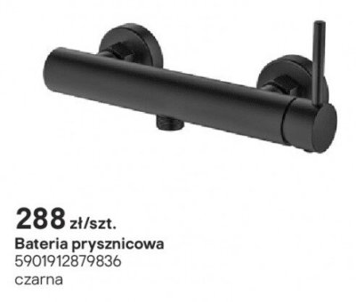 Bateria prysznicowa Riva czarna promocja w Castorama
