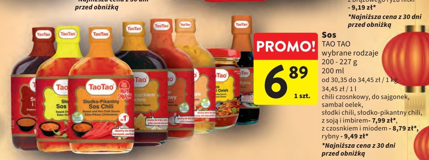 Sos słodki chili Tao tao promocja w Intermarche